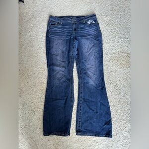 Maurices Dark Blue Flare Jeans Long